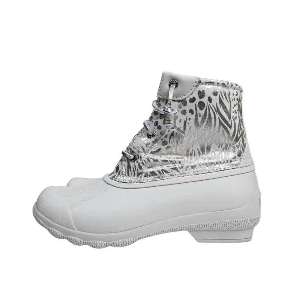 Sperry Womens 7 Medium Syren Gulf Duck Boot in Ivory NEW - Picture 5 of 11